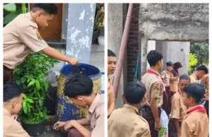 Wujud Nyata Kepedulian Siswa SMP Negeri 5 Karawang Barat Terhadap Lingkungan Sekolah