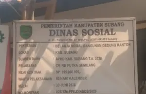 Rehabilitasi Kantor Dinas Sosial Subang Senilai Rp195 Juta Selesai, Layanan ke Masyarakat Kian Maksimal