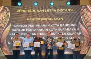 Kantor Pertanahan Kota Bandung Raih Penghargaan KAI Stakeholder Awards 2026
