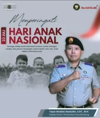 Memperingati Hari Anak Nasional 23 Juli, Kepala Kantor Pertanahan Kota Bandung: Semoga Anak Indonesia Tumbuh Kuat dan Cerdas
