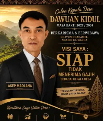 Niat Bakti ke Lembur, Kang Asep Maolana Maju Calon Kades Dawuan Kidul: Janji Tidak Ambil Gaji, Disumbangkan Ke Warga Kurang Mampu