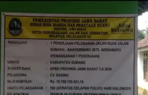 Proyek Pelebaran Jalan Provinsi Rp10,76 Miliar di Cibogo Disorot, Papan Proyek Sulit Diakses Publik dan Dugaan Pengawasan Malam Hari Dipertanyakan