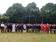 Semarak HUT ke-81 Kemerdekaan RI, Kantor Pertanahan Kota Bandung Bersama Kantah Bandung Raya Ikuti Upacara di Kanwil BPN Jawa Barat