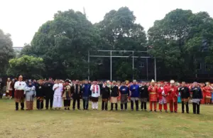 Semarak HUT ke-81 Kemerdekaan RI, Kantor Pertanahan Kota Bandung Bersama Kantah Bandung Raya Ikuti Upacara di Kanwil BPN Jawa Barat