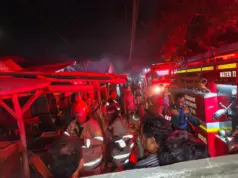 Polisi Amankan TKP Kebakaran Material Kayu di Blok Kalisana