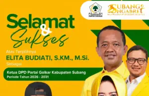 Ketua DPK Partai Prima Subang Enjang Taufik Hidayat Sampaikan Dukungan untuk Hj. Erlita Budiati, S.KM., M.SI. Kembali Pimpin Golkar Subang