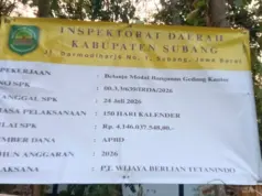 DIDUGA “SEWA BENDERA”, “PERSONIL BODONG” & “K3 GAIB” PADA PROYEK GEDUNG IRDA KAB. SUBANG Rp. 4,1 MILIAR