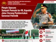 Pimpin Upacara Sumpah Pemuda ke-98, Kapolda Jabar Dorong Pembentukan Generasi Patriotik