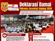 Dede Kusyani Calon Kades Kalijati Timur Bacakan Deklarasi Damai Pilkades Serentak 2026 di Subang