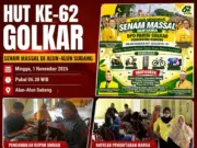 HUT ke-62 Golkar: Senam Massal di Alun-Alun Subang, Ratusan Hadiah Menarik Siap Dibagikan