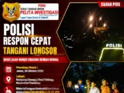 Polisi Respon Cepat Tangani Longsor di Peundeuy, Akses Jalan Menuju Cibalong Kembali Normal